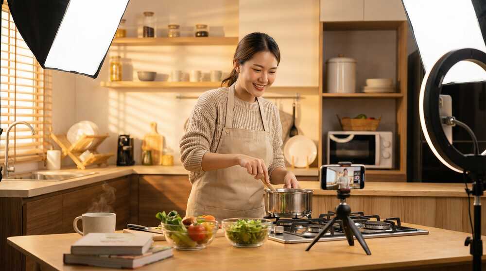 蓝色导航-美食视频教程